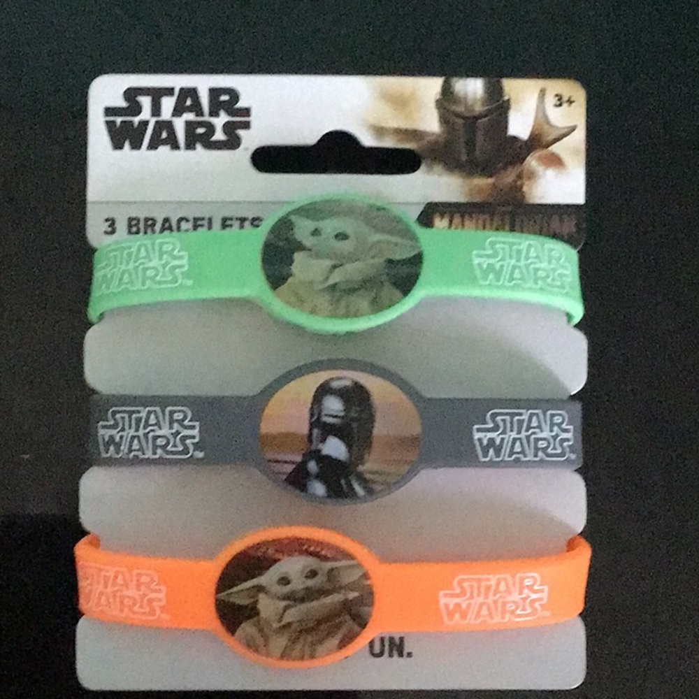 New Star Wars 3 Count Rubber Bracelets